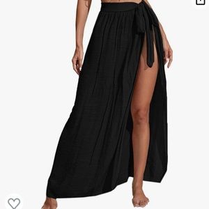 High Waist Wrap Swim Coverup Skirt